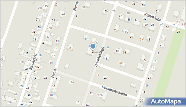 Konstantynów Łódzki, Sowińskiego Józefa, gen., 7, mapa Konstantynów Łódzki