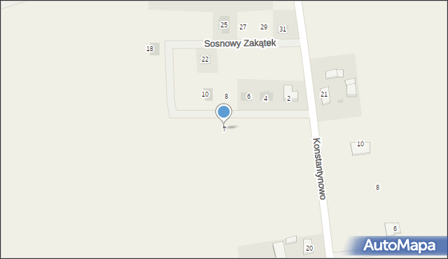 Konstantynowo, Sosnowy Zakątek, 7, mapa Konstantynowo