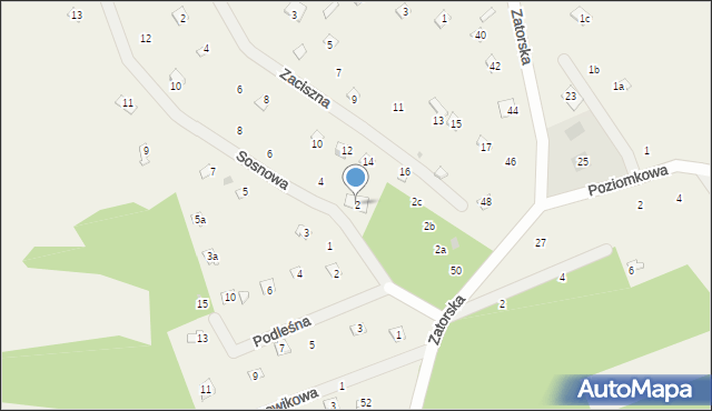 Kopaniec, Sosnowa, 2, mapa Kopaniec