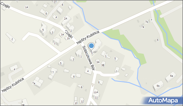 Kościelisko, Sobiczkowa Bór, 1, mapa Kościelisko