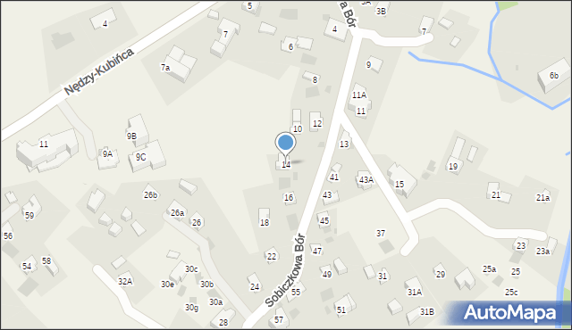 Kościelisko, Sobiczkowa Bór, 14, mapa Kościelisko