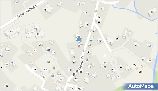 Kościelisko, Sobiczkowa Bór, 16, mapa Kościelisko