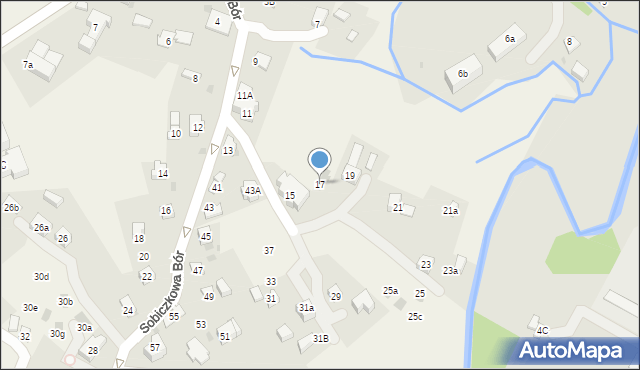 Kościelisko, Sobiczkowa Bór, 17, mapa Kościelisko