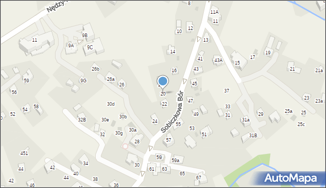 Kościelisko, Sobiczkowa Bór, 20, mapa Kościelisko