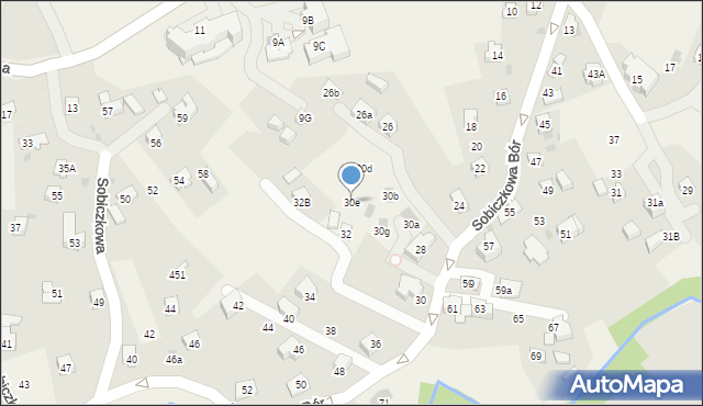Kościelisko, Sobiczkowa Bór, 30e, mapa Kościelisko