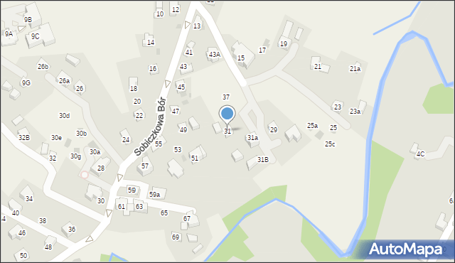 Kościelisko, Sobiczkowa Bór, 31, mapa Kościelisko