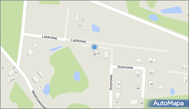 Kościerzyna, Sosnowa, 10, mapa Kościerzyna
