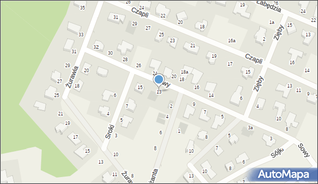 Kościno, Sowy, 13, mapa Kościno