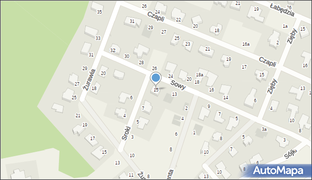 Kościno, Sowy, 15, mapa Kościno