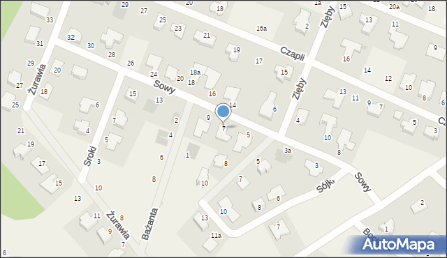 Kościno, Sowy, 7, mapa Kościno