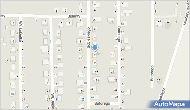 Kostrzyn, Sobieskiego, 33, mapa Kostrzyn