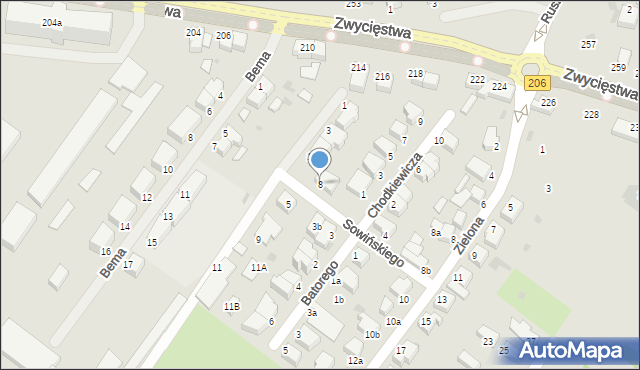 Koszalin, Sowińskiego Józefa, gen., 8, mapa Koszalina