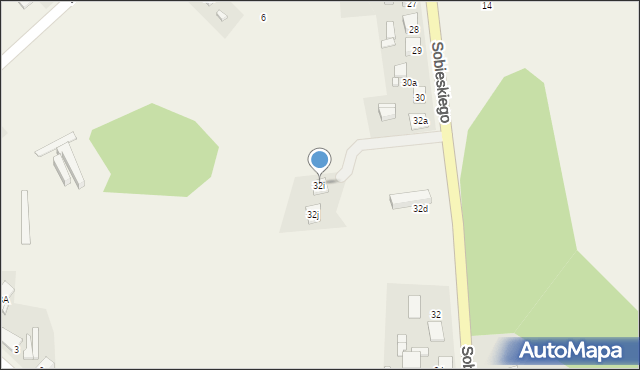 Koszęcin, Sobieskiego, 32i, mapa Koszęcin