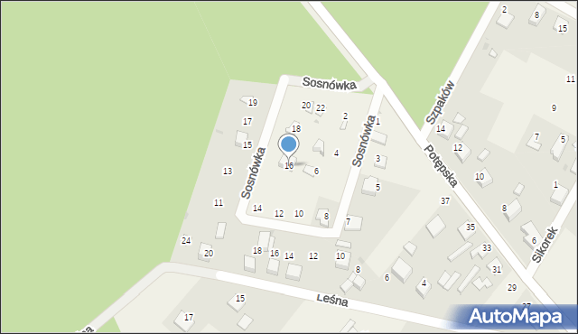 Koty, Sosnówka, 16, mapa Koty