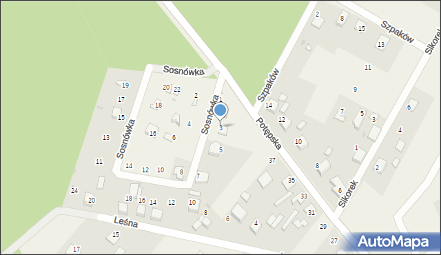 Koty, Sosnówka, 3, mapa Koty