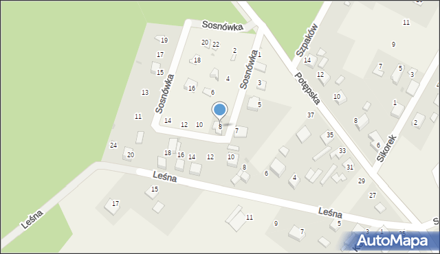 Koty, Sosnówka, 8, mapa Koty