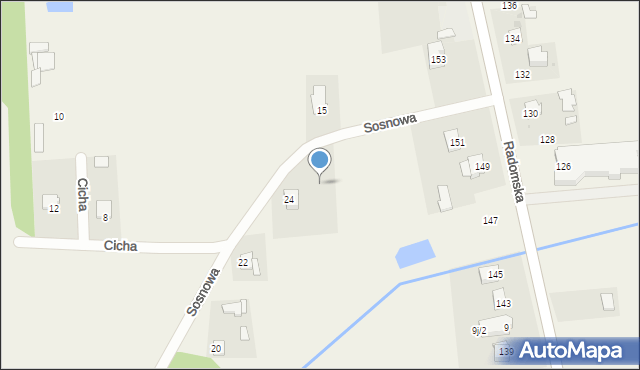 Kowala-Kolonia, Sosnowa, 26, mapa Kowala-Kolonia