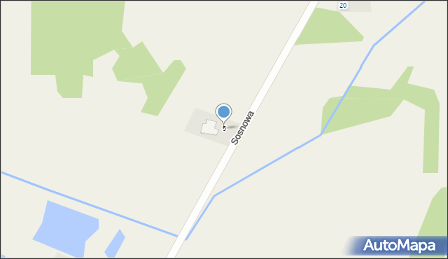 Kowala-Stępocina, Sosnowa, 5, mapa Kowala-Stępocina