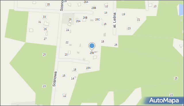 Kowalicha, Sosnowa, 20b, mapa Kowalicha