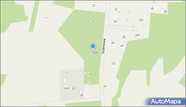 Kowalicha, Sosnowa, 23, mapa Kowalicha