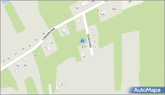 Koziegłowy, Sosnowa, 8, mapa Koziegłowy