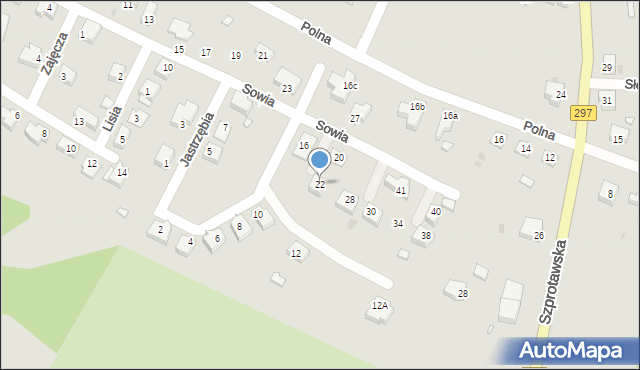 Kożuchów, Sowia, 22, mapa Kożuchów