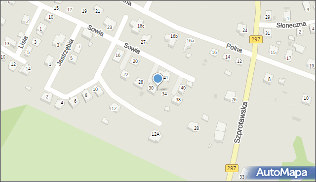 Kożuchów, Sowia, 32, mapa Kożuchów