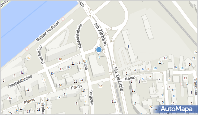 Kraków, Solna, 1, mapa Krakowa