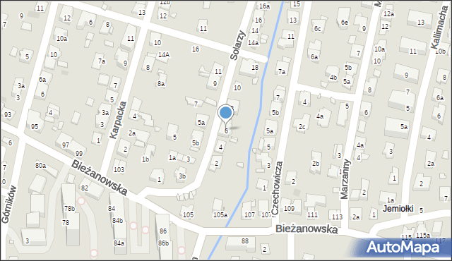 Kraków, Solarzy, 6, mapa Krakowa