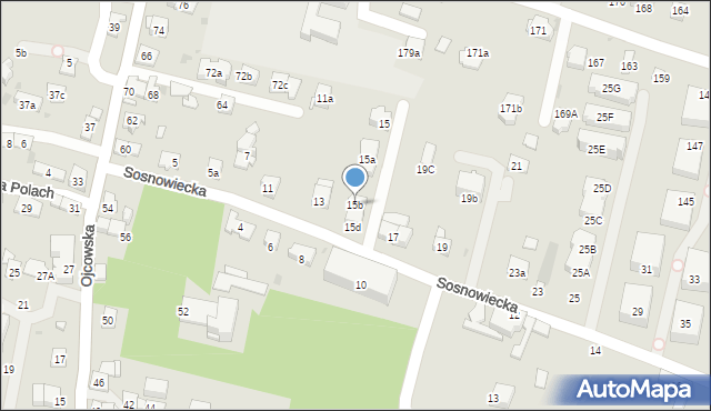 Kraków, Sosnowiecka, 15b, mapa Krakowa