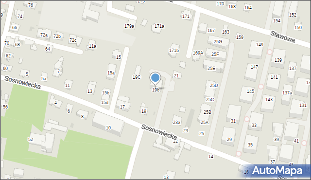 Kraków, Sosnowiecka, 19b, mapa Krakowa