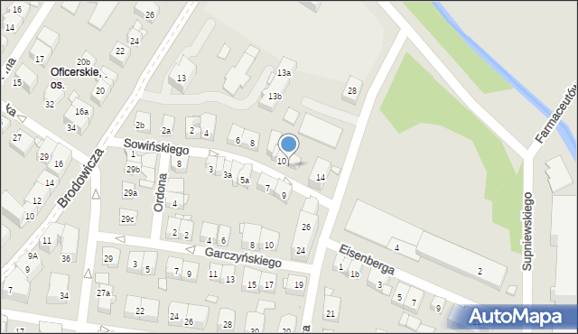 Kraków, Sowińskiego Józefa, gen., 12, mapa Krakowa