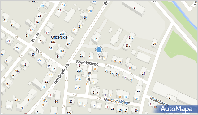 Kraków, Sowińskiego Józefa, gen., 2, mapa Krakowa