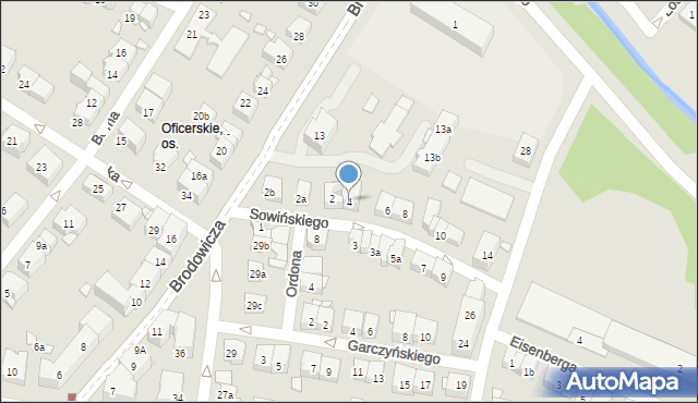 Kraków, Sowińskiego Józefa, gen., 4, mapa Krakowa