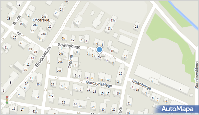 Kraków, Sowińskiego Józefa, gen., 5a, mapa Krakowa