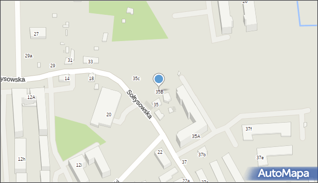 Kraków, Sołtysowska, 35B, mapa Krakowa