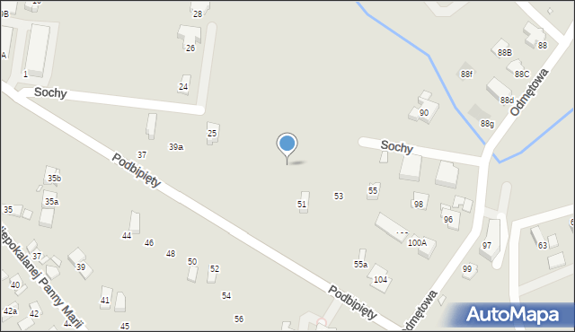 Kraków, Sochy, 17, mapa Krakowa