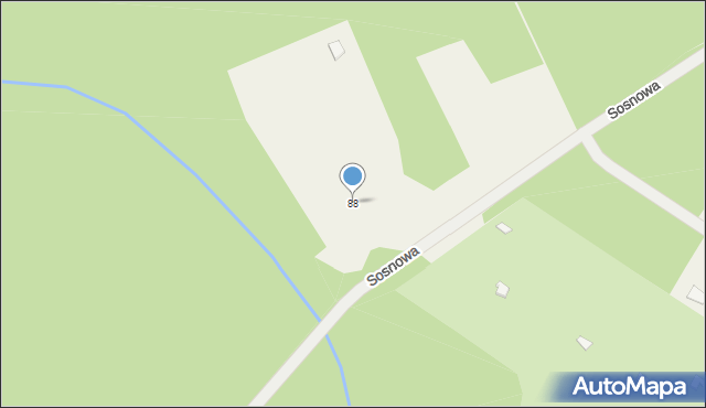 Krakowiany, Sosnowa, 88, mapa Krakowiany