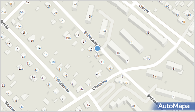 Krasnystaw, Sobieskiego, 13, mapa Krasnystaw