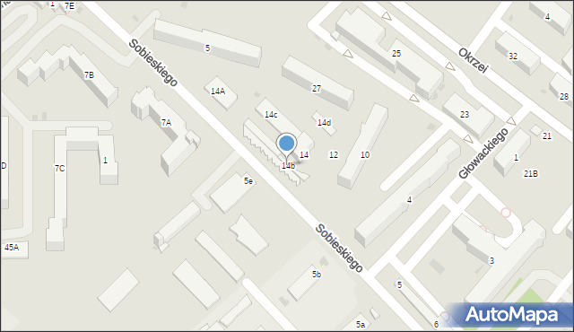 Krasnystaw, Sobieskiego, 14b, mapa Krasnystaw