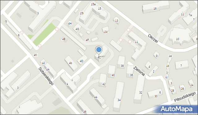 Krasnystaw, Sobieskiego, 4C, mapa Krasnystaw