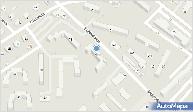 Krasnystaw, Sobieskiego, 7A, mapa Krasnystaw