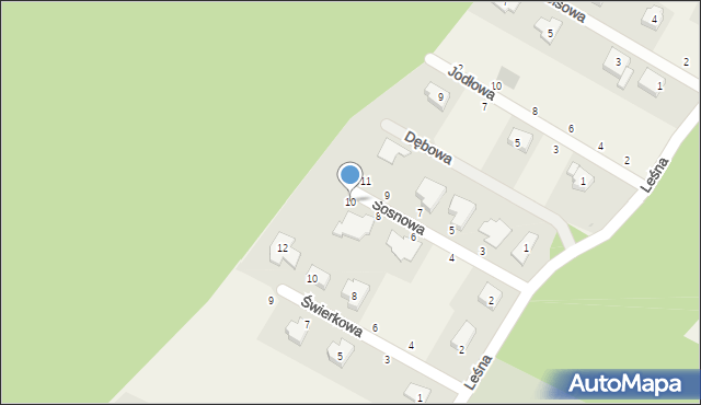 Krępa Słupska, Sosnowa, 10, mapa Krępa Słupska