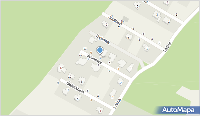 Krępa Słupska, Sosnowa, 7, mapa Krępa Słupska