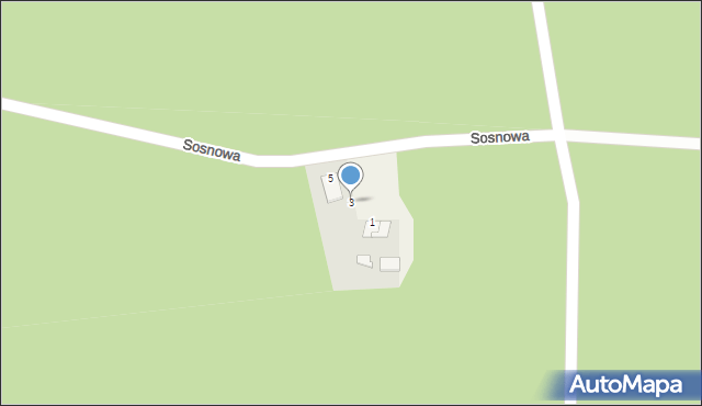 Kruszyn Krajeński, Sosnowa, 3, mapa Kruszyn Krajeński