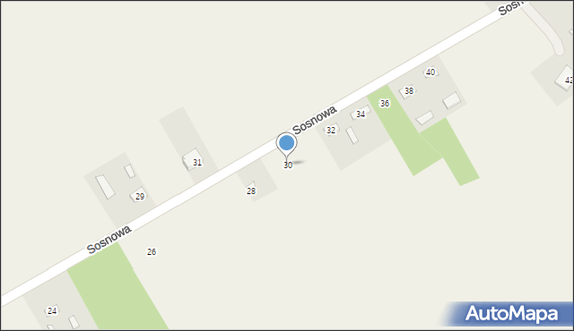 Krzczonów, Sosnowa, 30, mapa Krzczonów