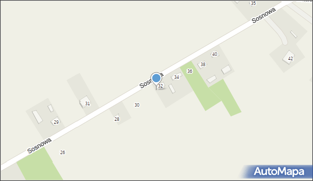 Krzczonów, Sosnowa, 32, mapa Krzczonów