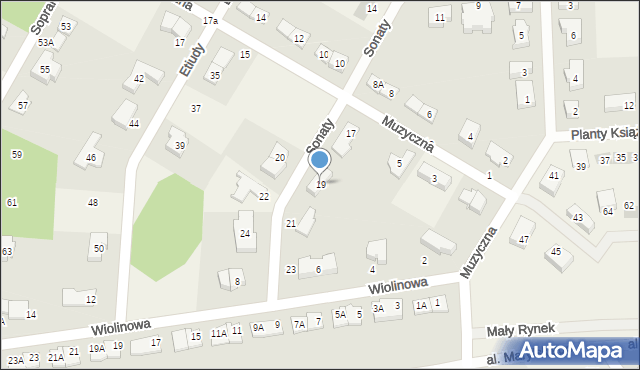 Książenice, Sonaty, 19, mapa Książenice