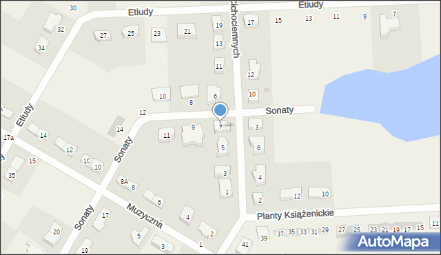 Książenice, Sonaty, 7, mapa Książenice