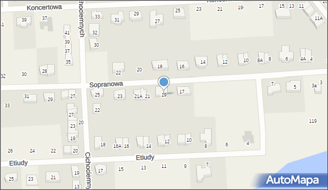 Książenice, Sopranowa, 19, mapa Książenice